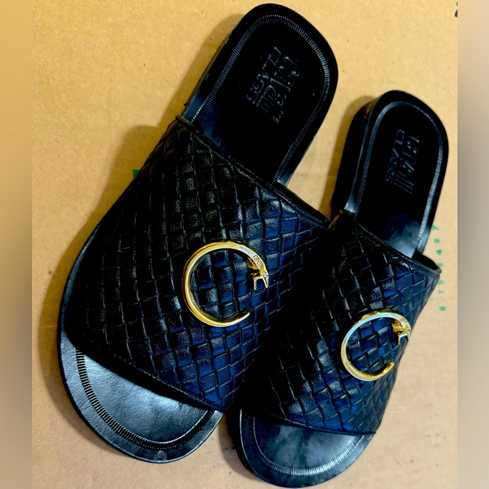 Cavalli leather slippers